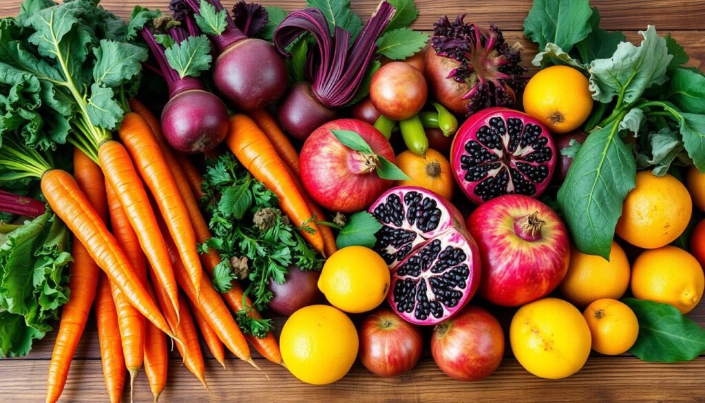 Frutas y verduras para jugos de invierno