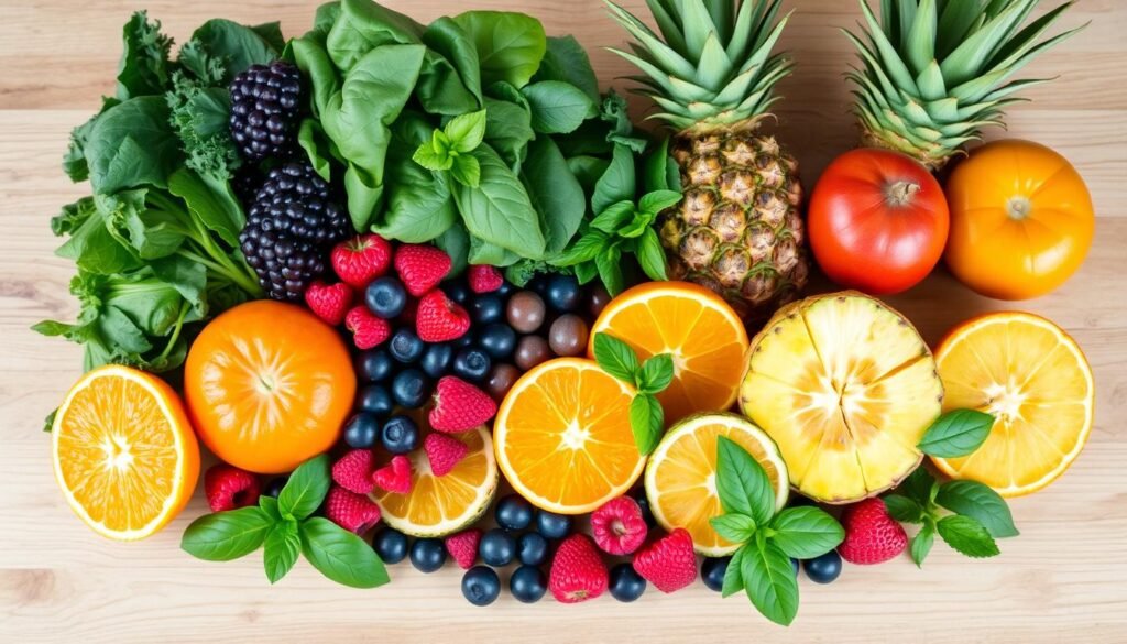Ingredientes para zumos veganos