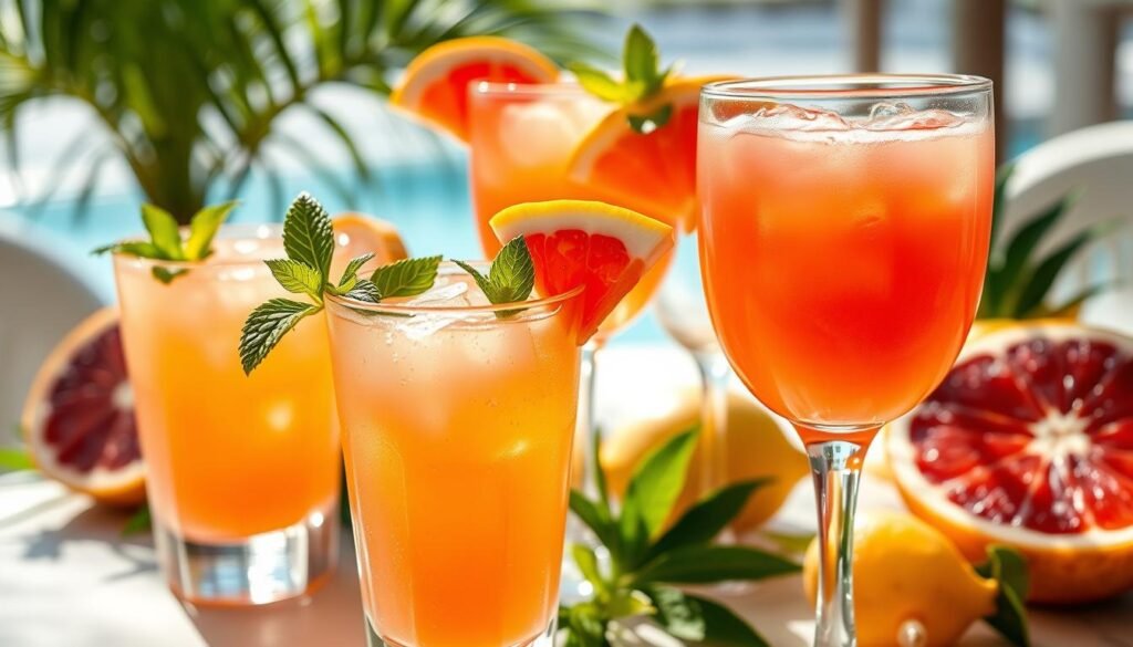 bebidas refrescantes con jugo de toronja