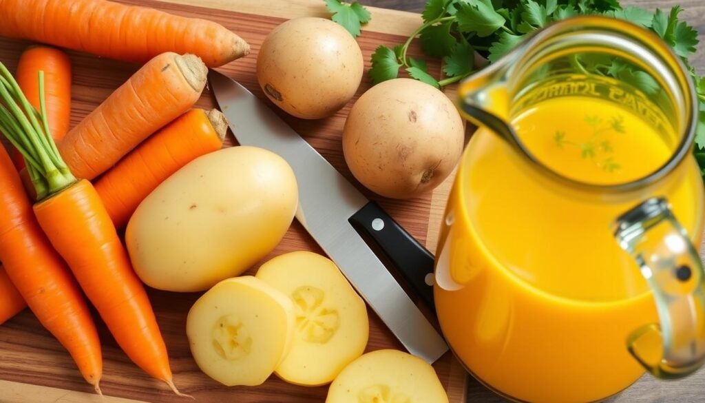 ingredientes jugo de zanahoria y papa