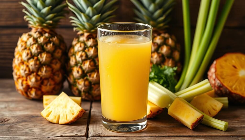 jugo de piña y apio