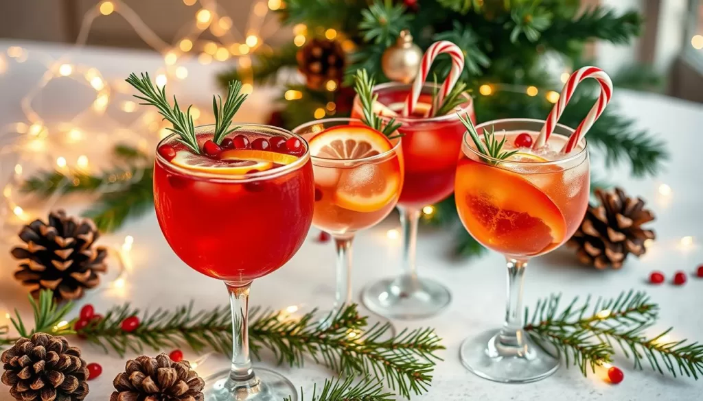 Decoración de Mocktails Navideños