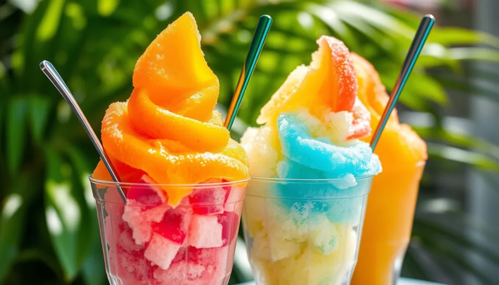 Granizados de frutas tropicales
