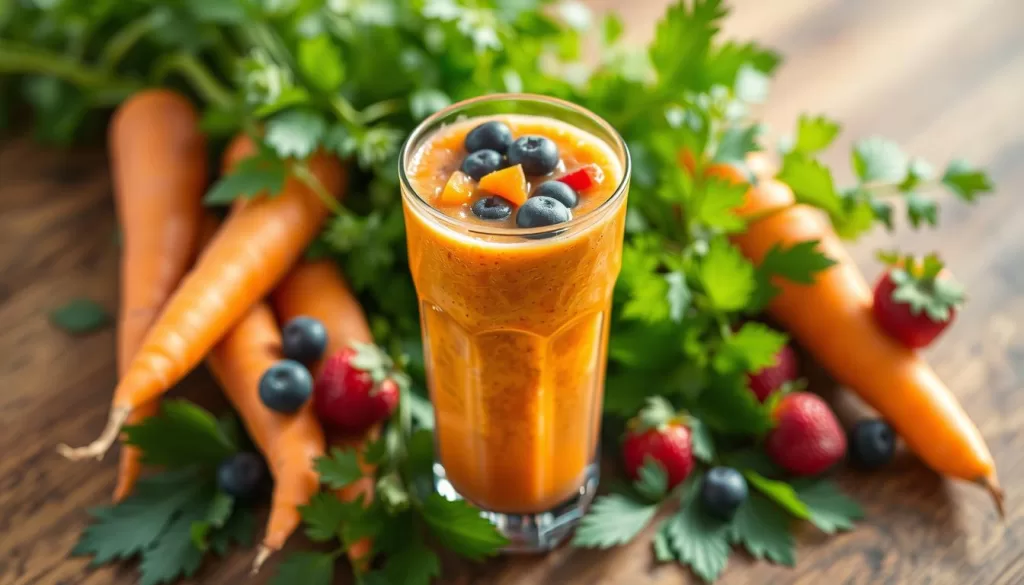 Healthy carrot smoothie