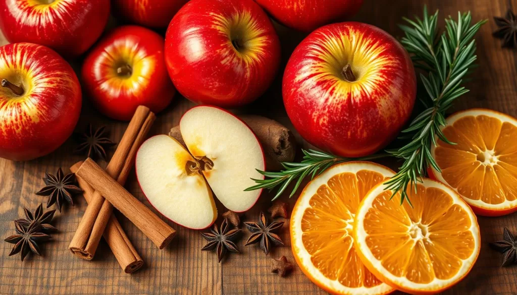 Ingredientes Ponche de Manzana y Canela
