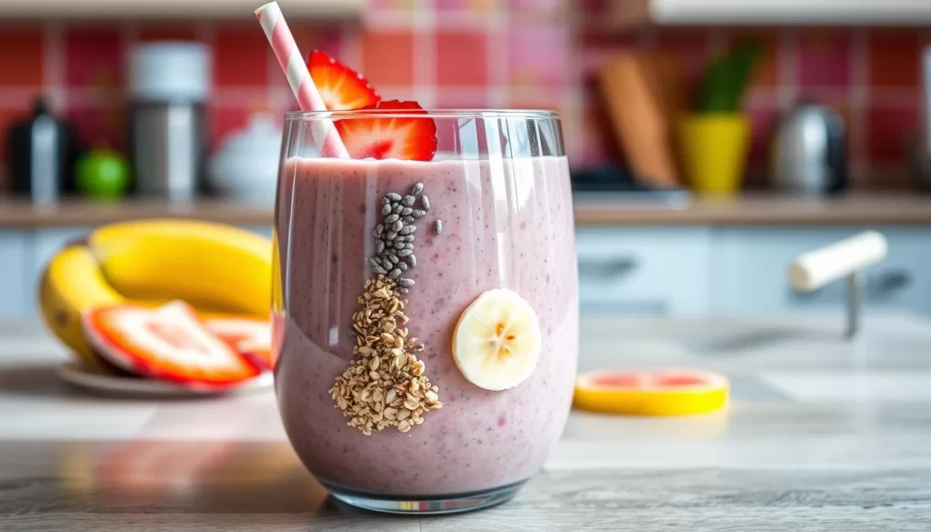 Licuado energético de plátano y avena