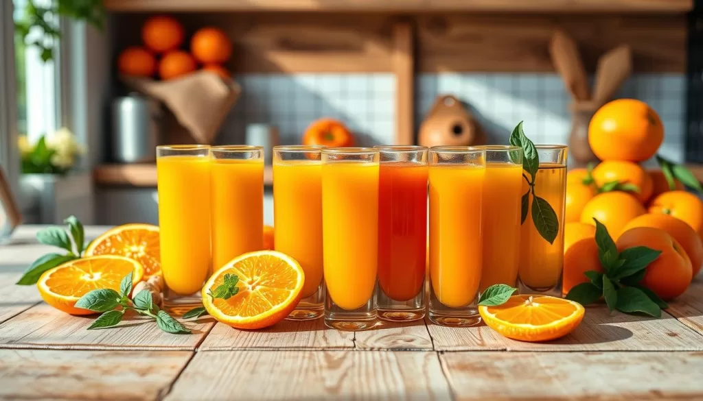 Orange juice wellness shots