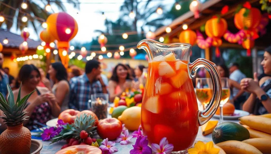 Ponche de Tamarindo Picante en una celebración