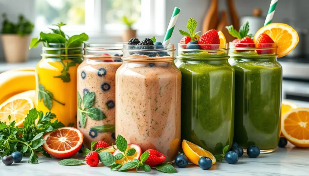 Smoothies detox bebidas energéticas naturales