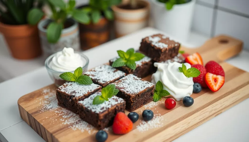 Vegan Brownie Presentation Techniques