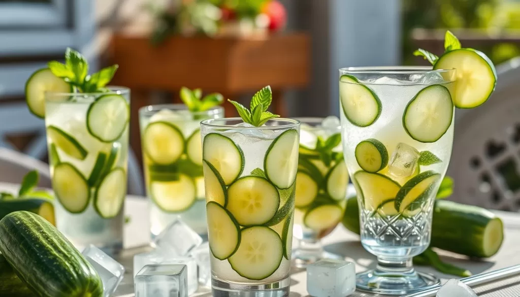 bebidas refrescantes con pepino