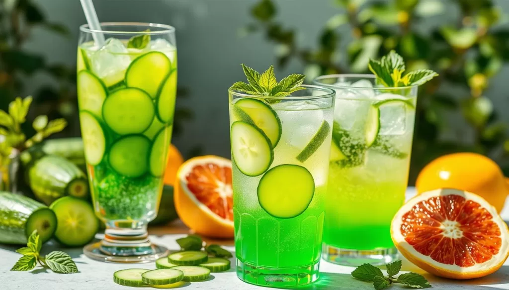 bebidas refrescantes con pepino