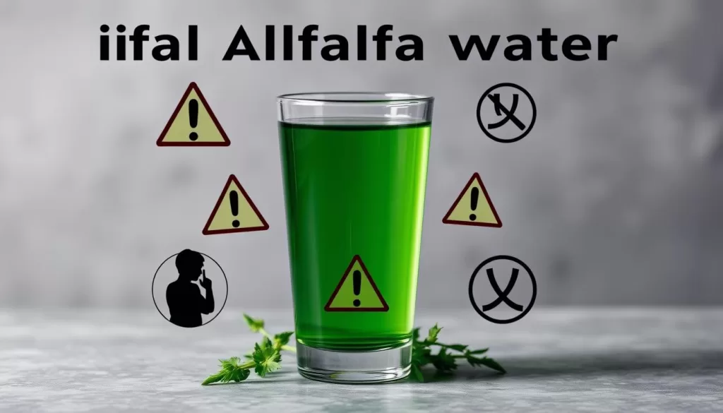 contraindicaciones del agua de alfalfa