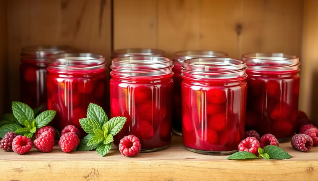 fresh raspberry jam storage