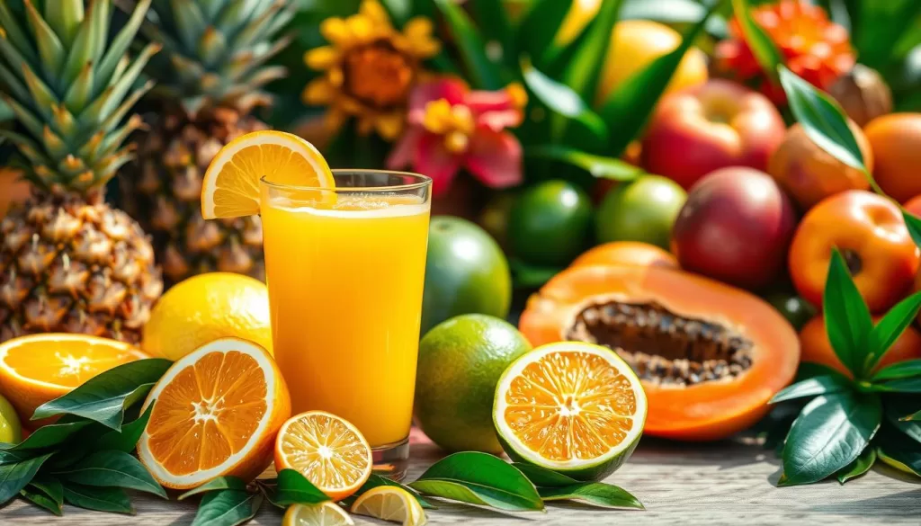 jugo tropical de vitamina c