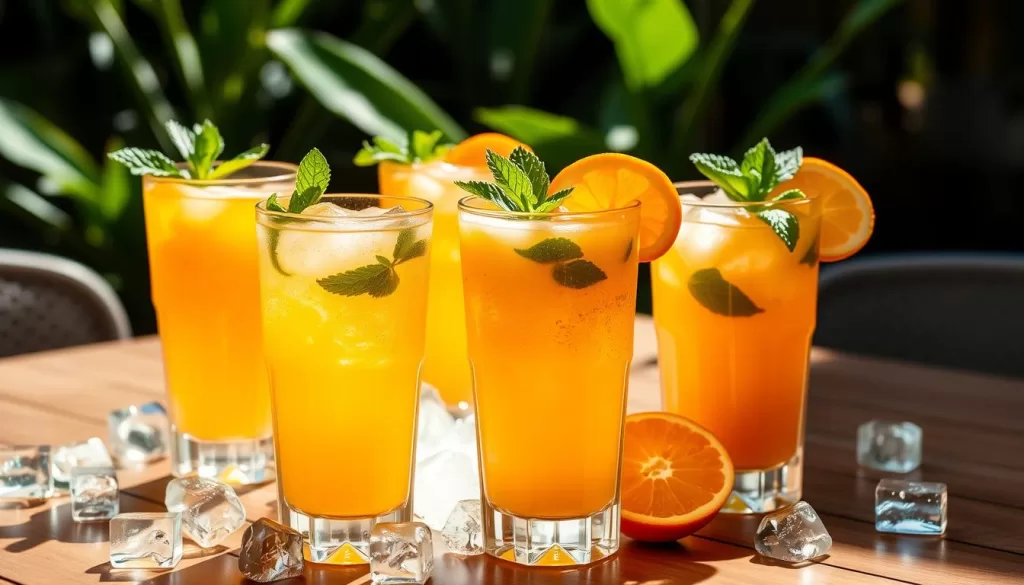 orange juice mocktails