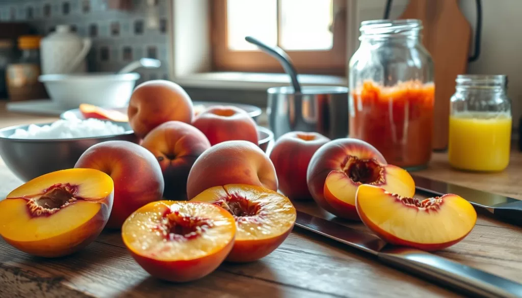 peach jam preparation