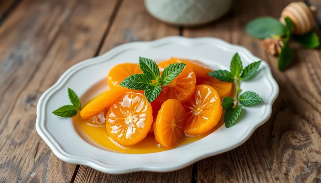 postre casero con naranja confitada