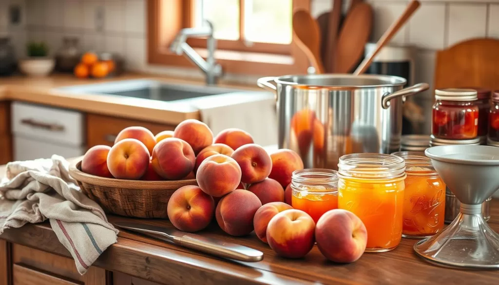 simple peach jam recipe equipment