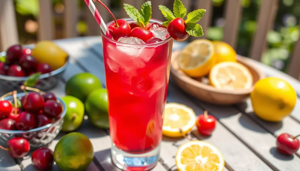 tart cherry juice mocktail