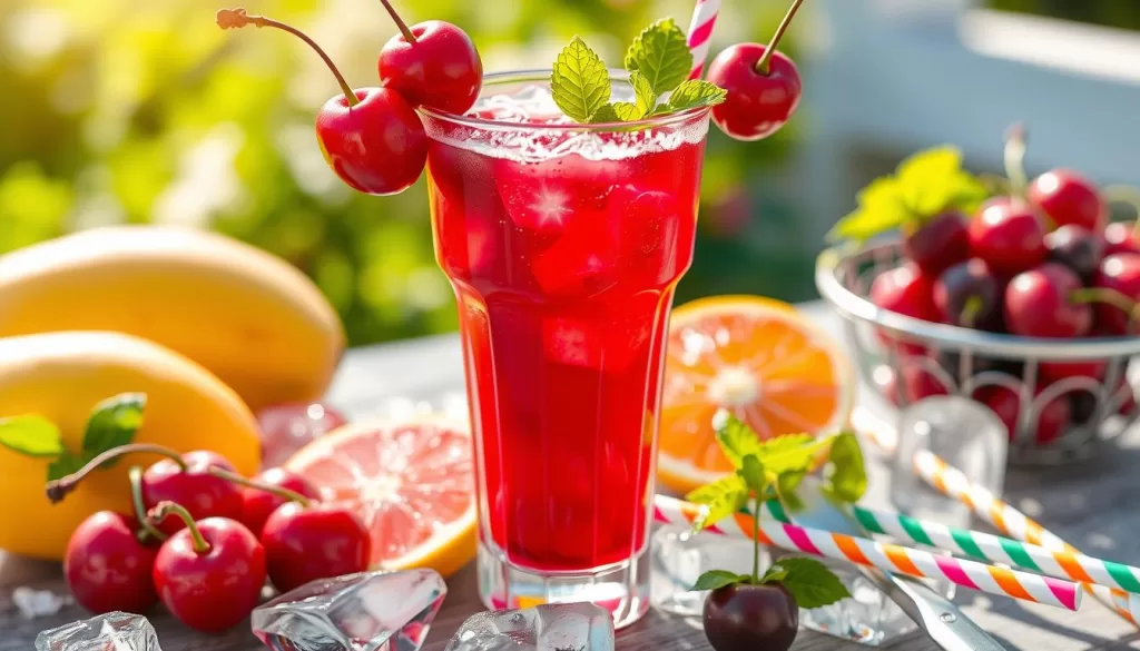 tart cherry juice mocktail