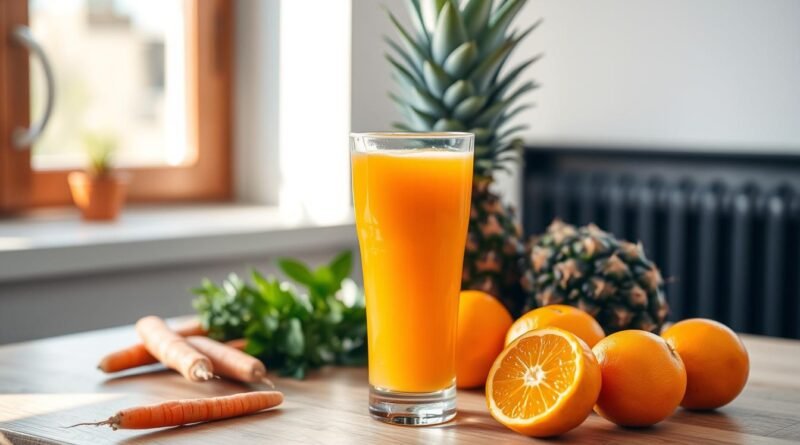 Jugo de Zanahoria, Pina y Naranja