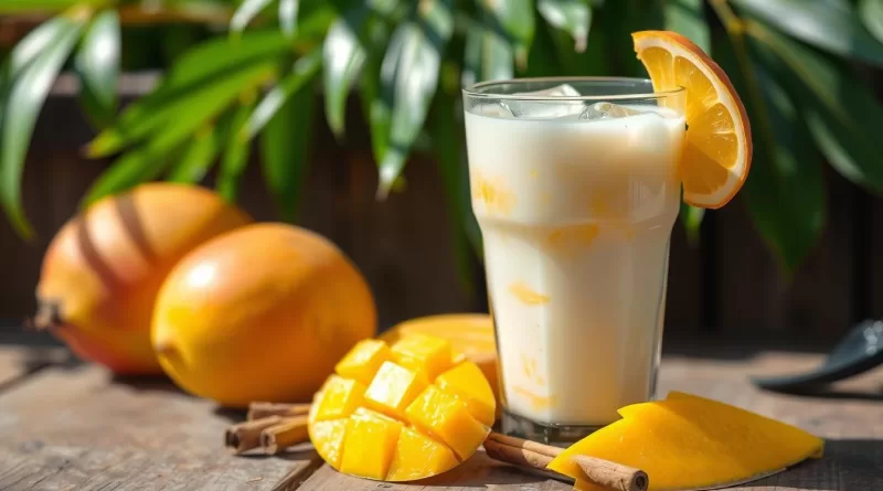 Agua de Horchata con Mango