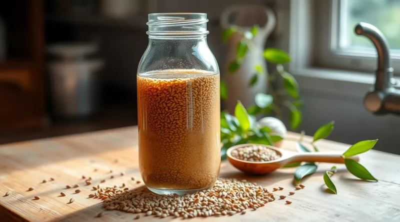 Agua de linaza