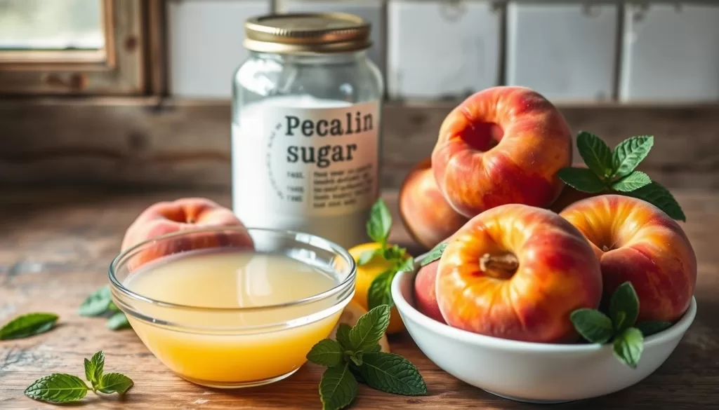 Ingredientes para mermelada de durazno