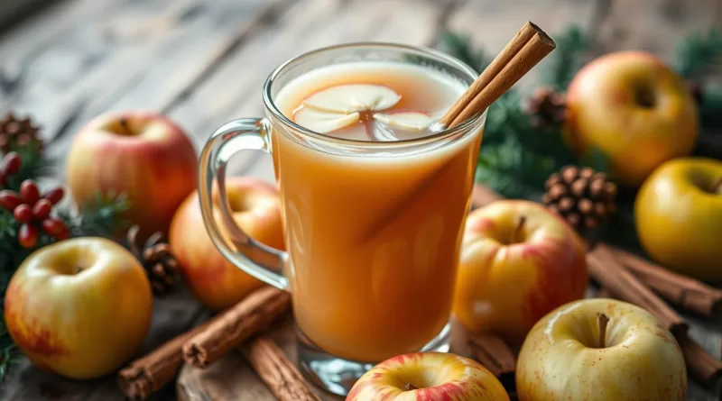 Jugo de Manzana y Canela Para Navidad