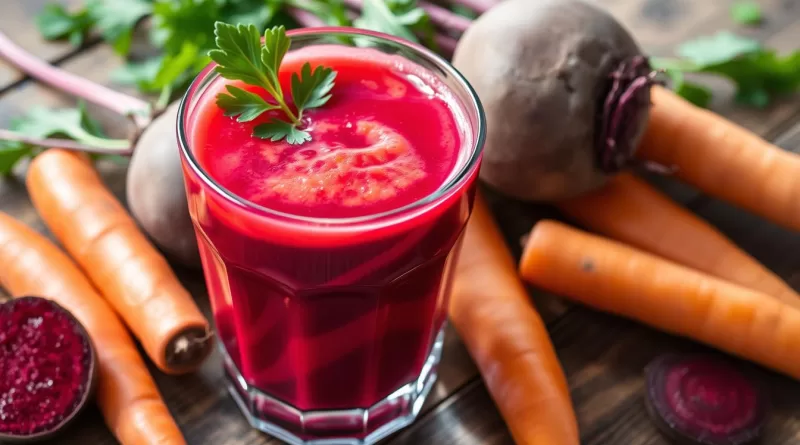 Jugo de betabel y Zanahoria con Vitamina C