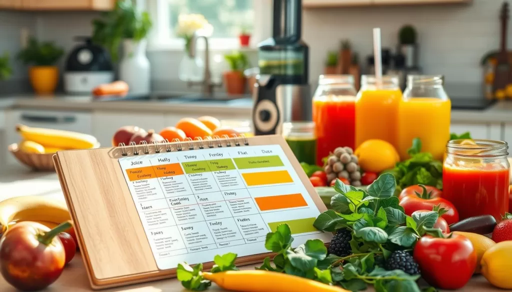 Juice Cleanse Schedule Planning