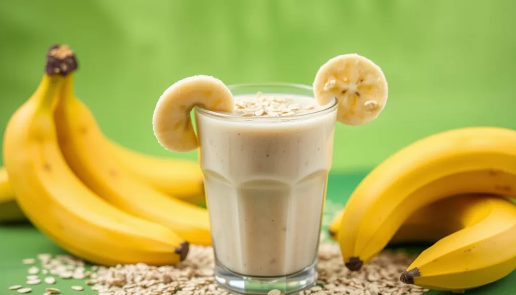 Licuado de plátano y avena