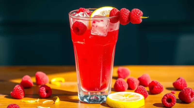 Mocktail  de Frambuesa y Limón