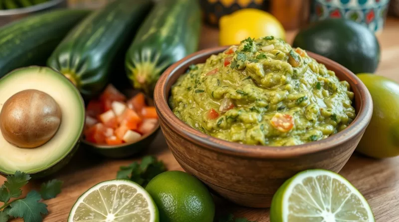 Salsa Verde de Calabacita Tipo Guacamole