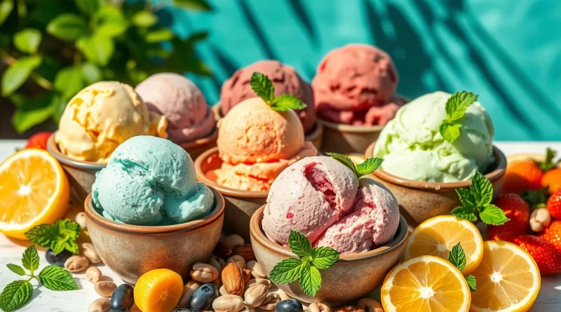 Vegan flavors of ice cream