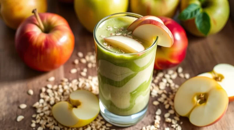 licuado de avena con manzana