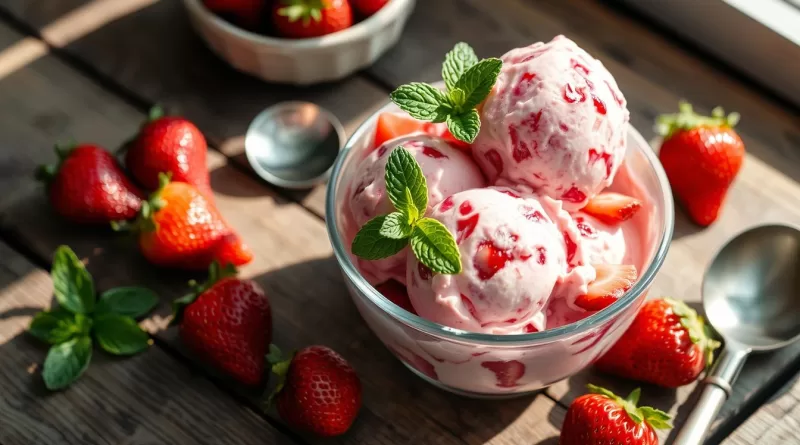 recipe of strawberry ice cream