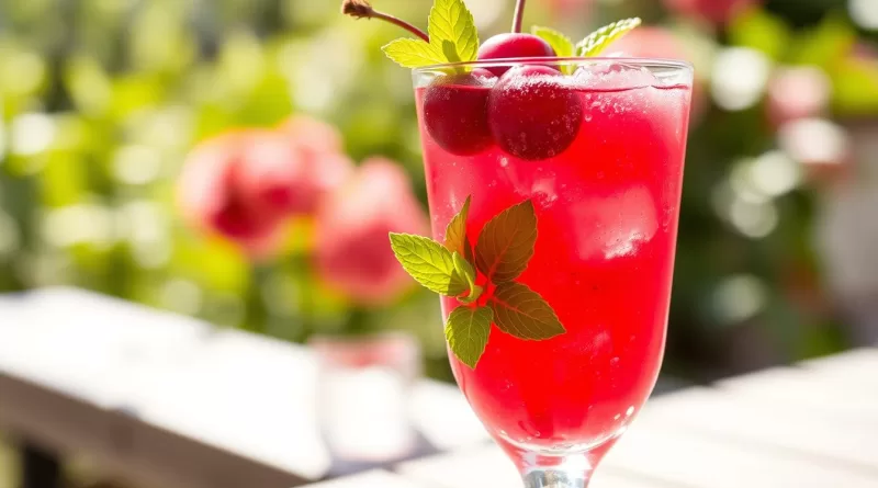 tart cherry juice mocktail